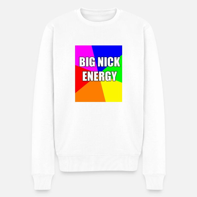 Big nick energy 7 - Pull Premium bio Homme - blanc