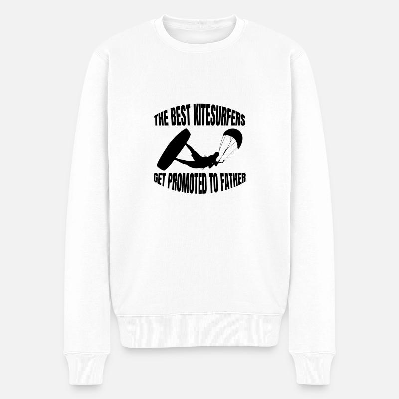 Kitesurfer Surfen Geschenk Windsurfing Windsurfer - Männer Premium Bio Pullover - Weiß