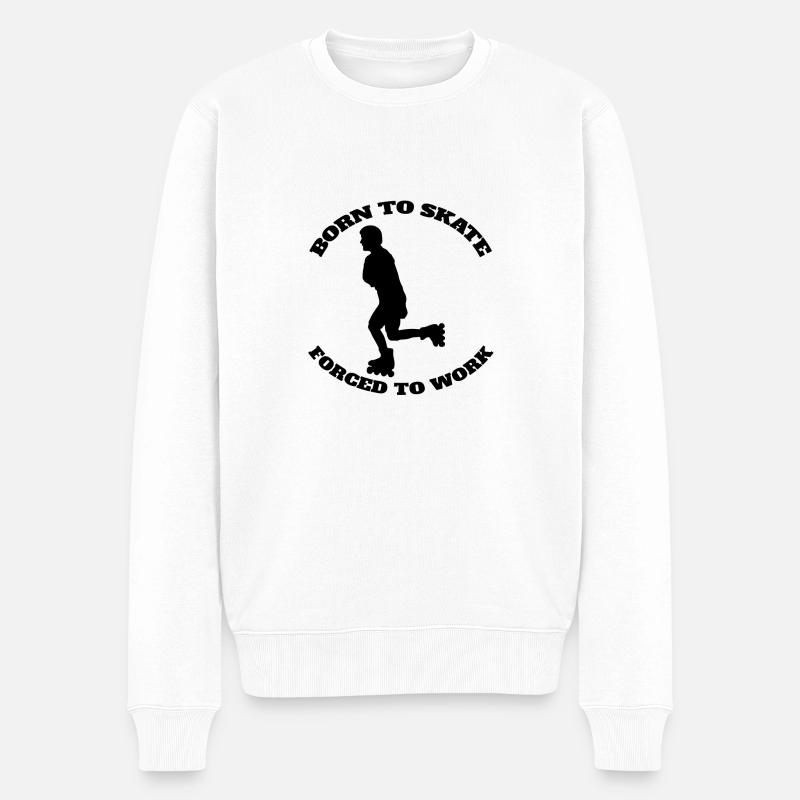 Rollschuh Inliner Skaterin Geschenk Inline skaten - Männer Premium Bio Pullover - Weiß