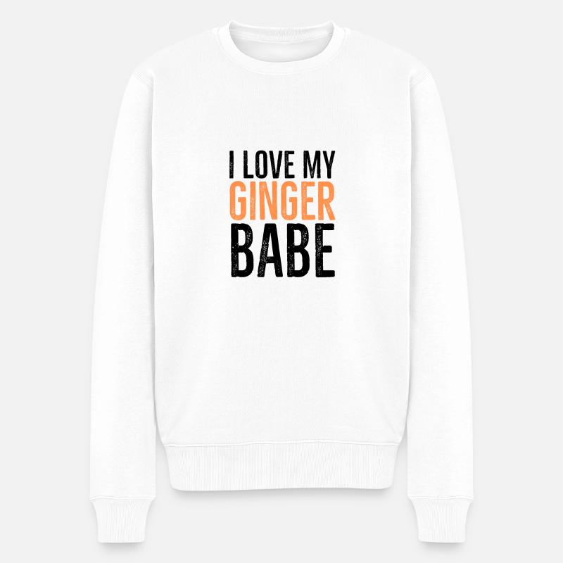 J’aime mon bébé gingembre - Pull Premium bio Homme - blanc