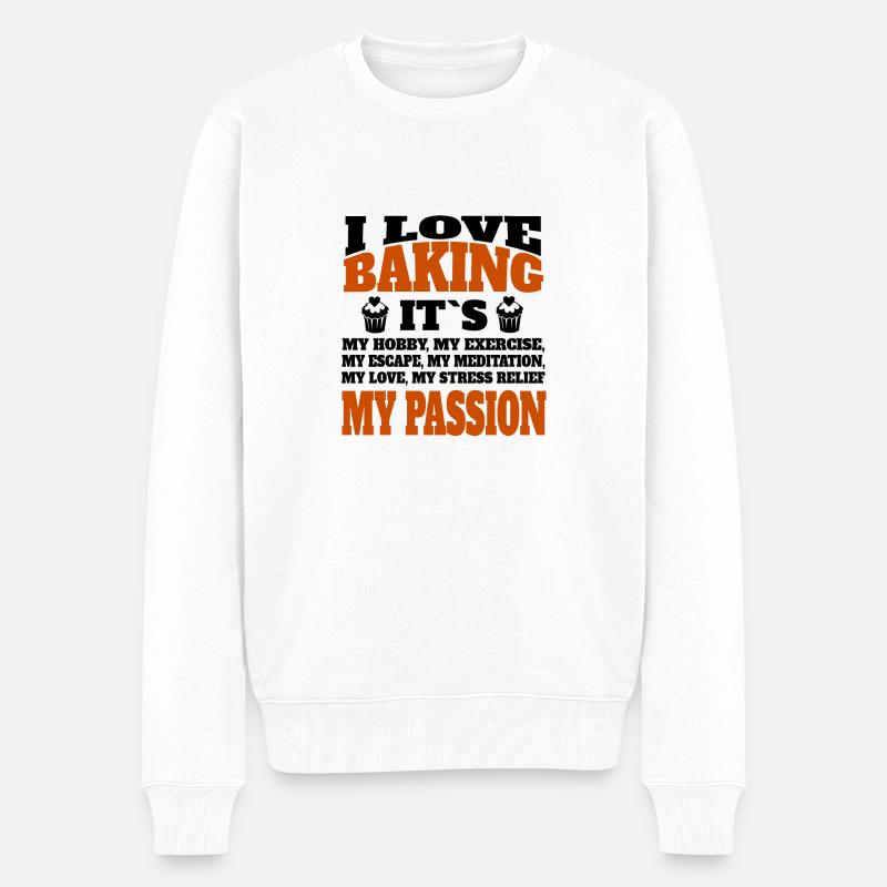 Bäcker Konditorei Backen Bäckerei Konditor - Männer Premium Bio Pullover - Weiß