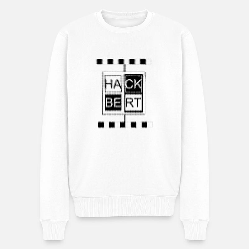 hackbert22 - Männer Premium Bio Pullover - Weiß