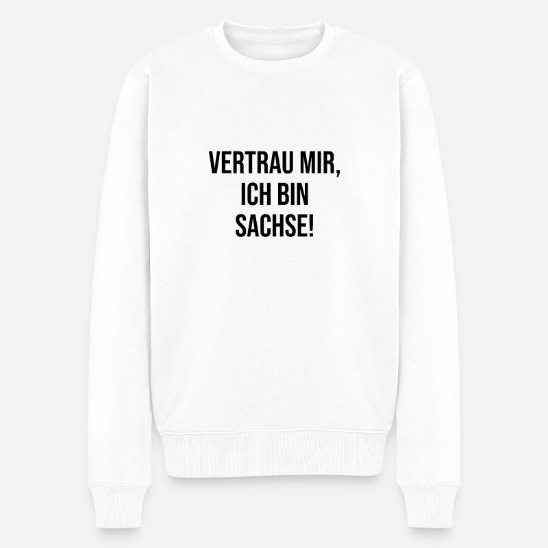 Vertrauen Sachsen - Männer Premium Bio Pullover - Weiß