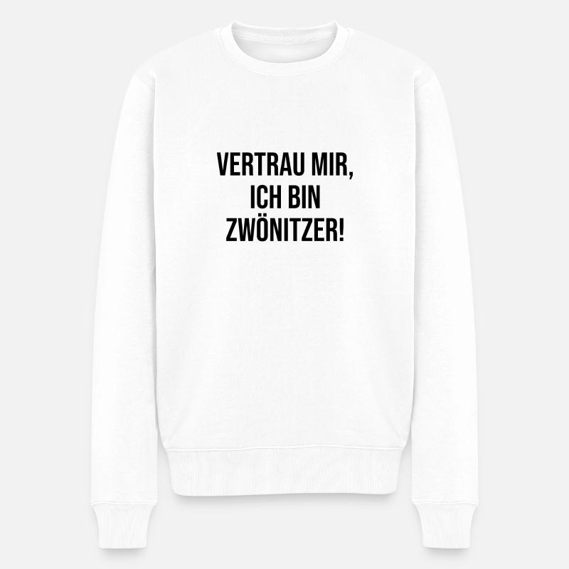 Zwönitz Vertrauen - Männer Premium Bio Pullover - Weiß