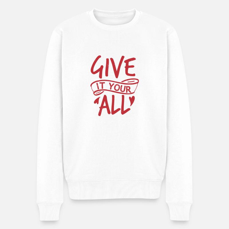 TOUT DONNER - Pull Premium bio Homme - blanc