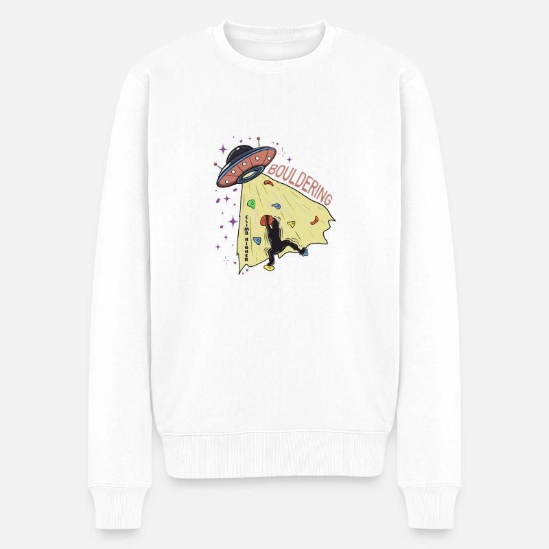 Bouldering 3 - Männer Premium Bio Pullover - Weiß