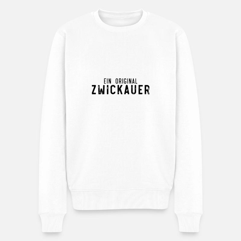 Ein Original Zwickauer - Männer Premium Bio Pullover - Weiß