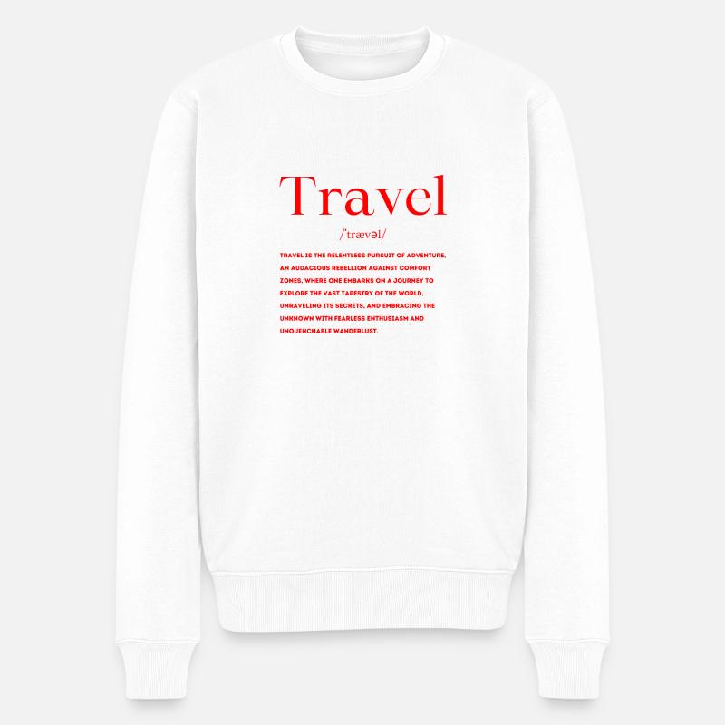 Reisen Definition - Männer Premium Bio Pullover - Weiß