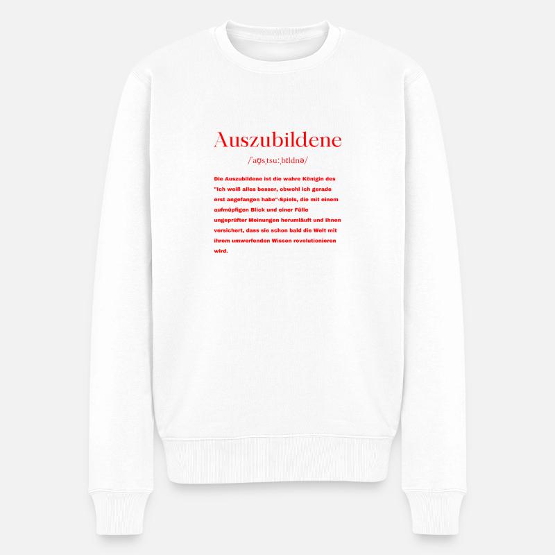 Auszubildene Definition - Männer Premium Bio Pullover - Weiß