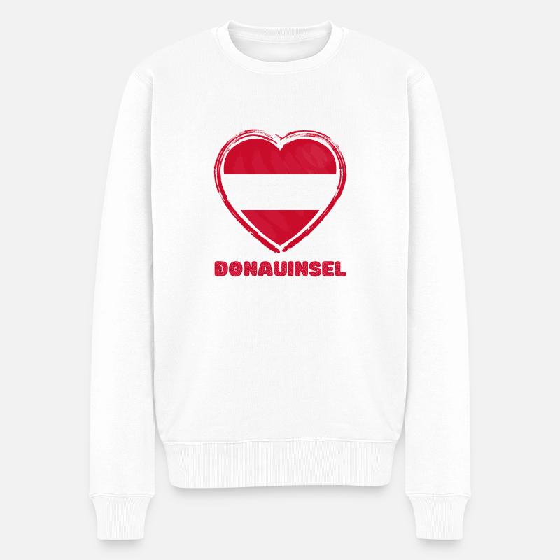 Donauinsel Österreich - Männer Premium Bio Pullover - Weiß