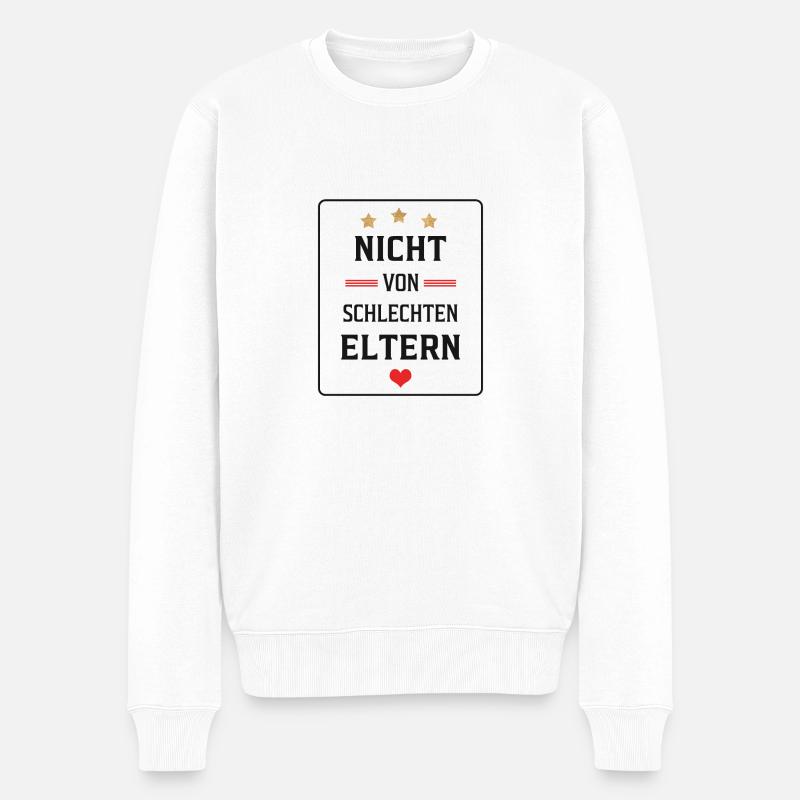 Nicht von schlechten Eltern - Männer Premium Bio Pullover - Weiß