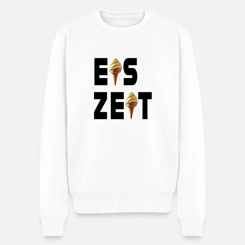 Eiszeit mit Eis - Männer Premium Bio Pullover - Weiß