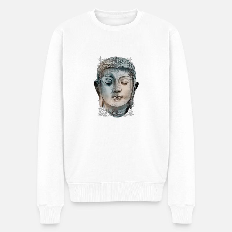 Bouddha - Pull Premium bio Homme - blanc