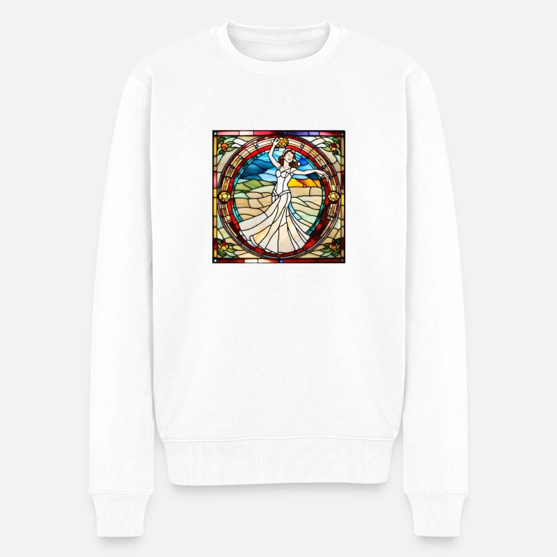 Verre de mariage - joie nuptiale - Pull Premium bio Homme - blanc