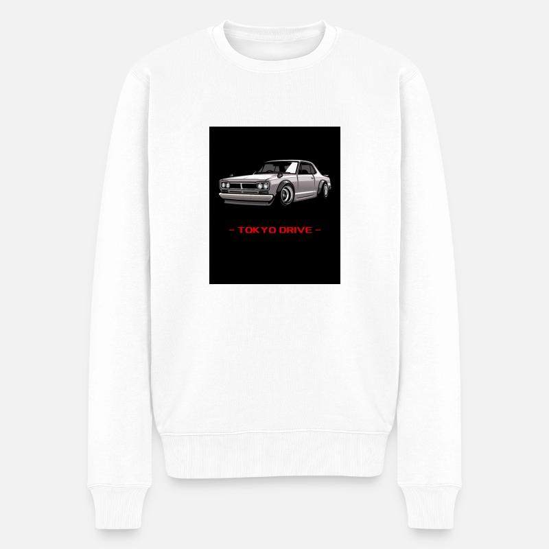 Tokyo Drift Designer T-Shirt - Männer Premium Bio Pullover - Weiß