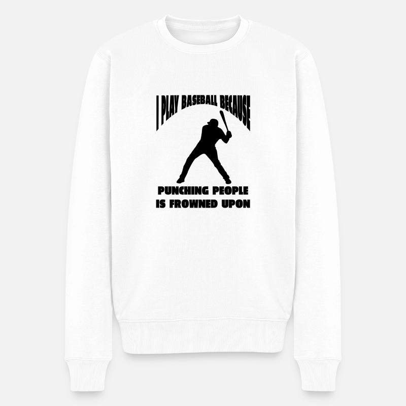 Baseballer Baseball Baseballteam Baseballspieler - Männer Premium Bio Pullover - Weiß