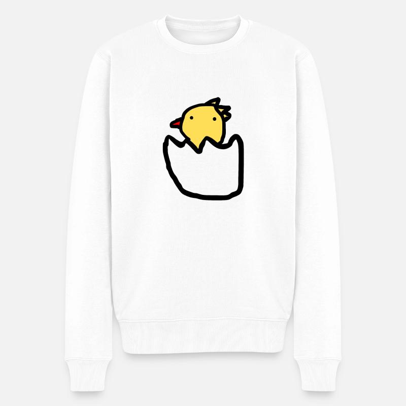 Poulet - Pull Premium bio Homme - blanc