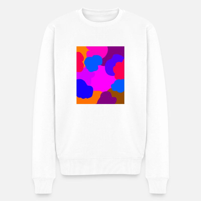 Wolken - Männer Premium Bio Pullover - Weiß