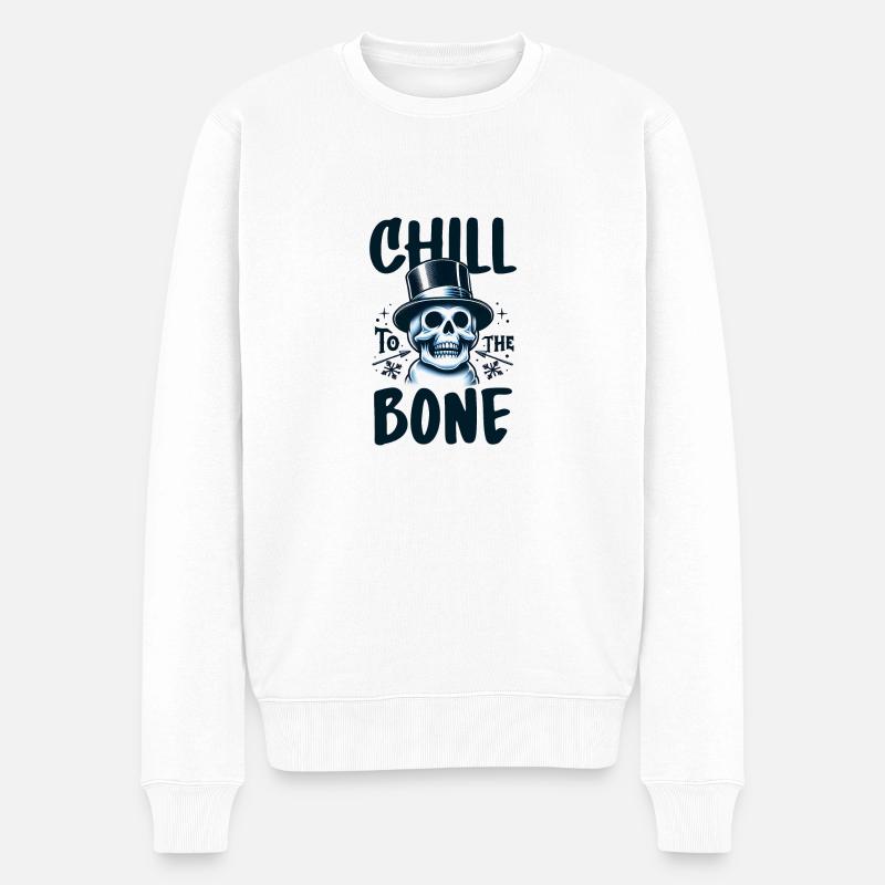 Frissonner jusqu’aux os - Pull Premium bio Homme - blanc