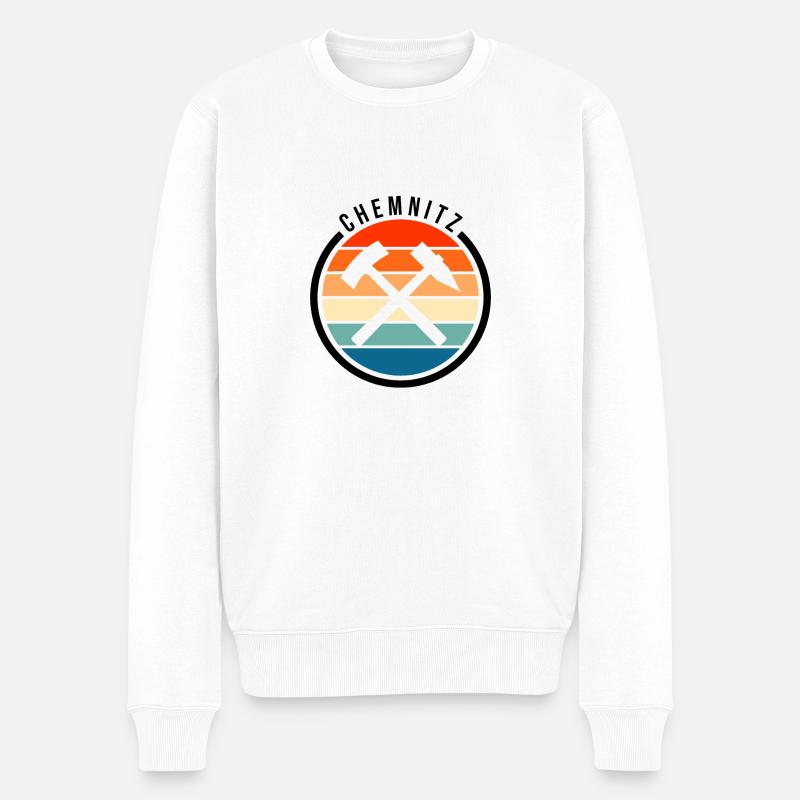 Chemnitz Symbol Design - Männer Premium Bio Pullover - Weiß