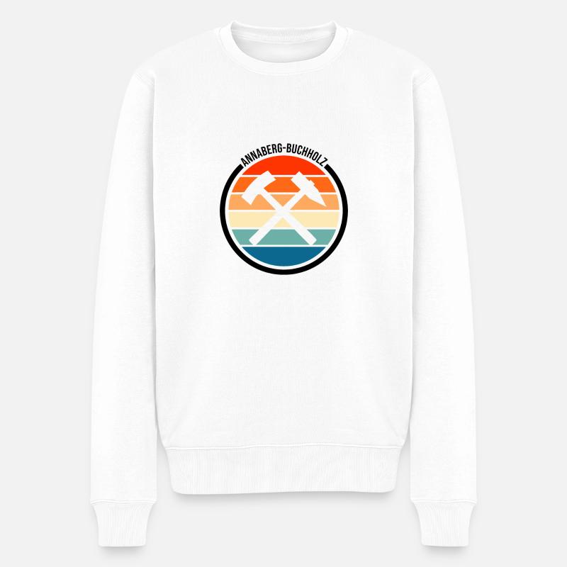 Annaberg Buchholz Symbol Design - Männer Premium Bio Pullover - Weiß