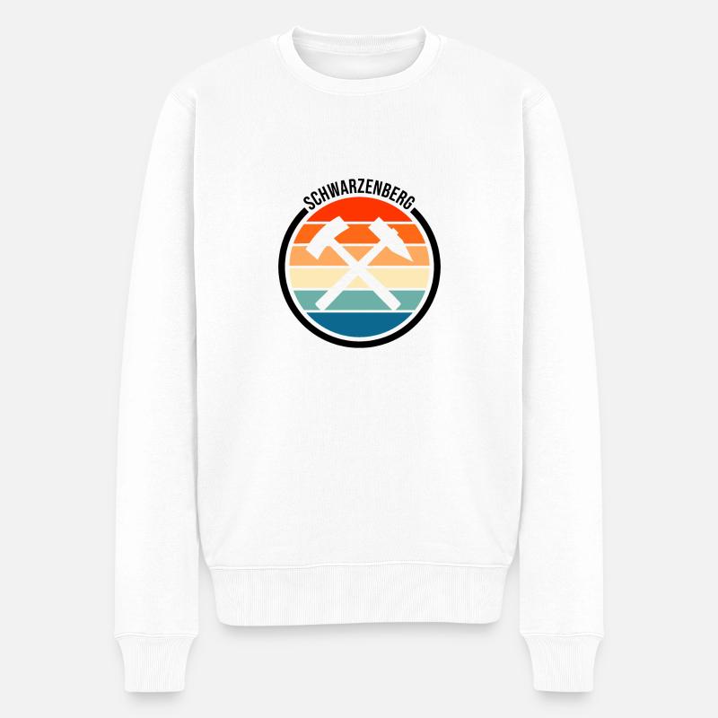 Schwarzenberg Symbol Design - Männer Premium Bio Pullover - Weiß