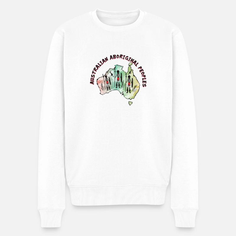 Histoire des peuples autochtones - Pull Premium bio Homme - blanc