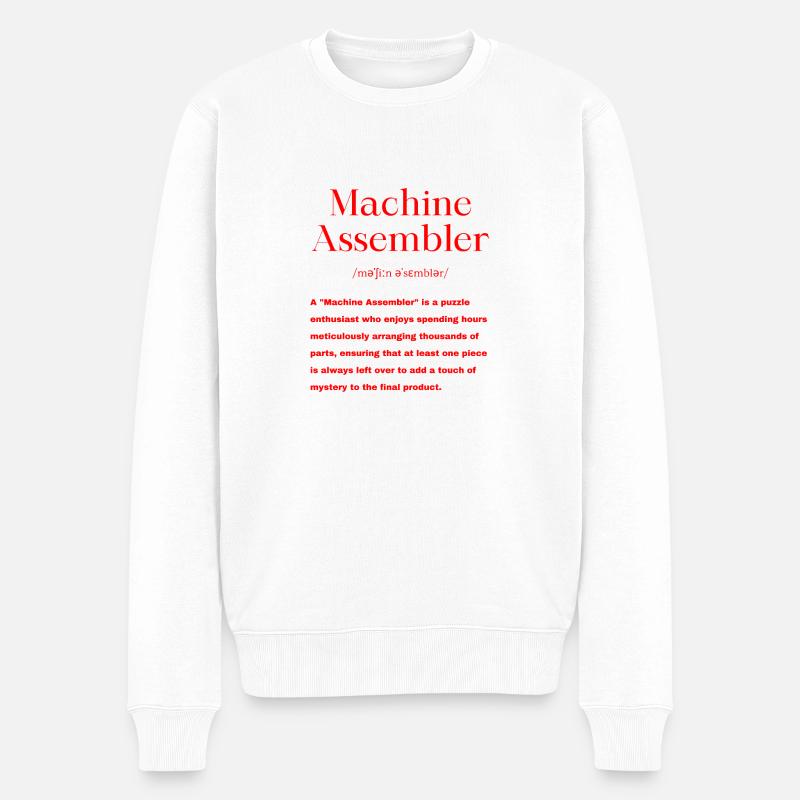 Maschinenbauer - Männer Premium Bio Pullover - Weiß