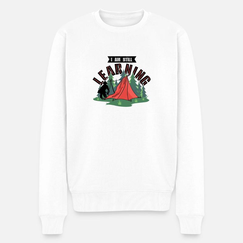 I am still learning - Männer Premium Bio Pullover - Weiß