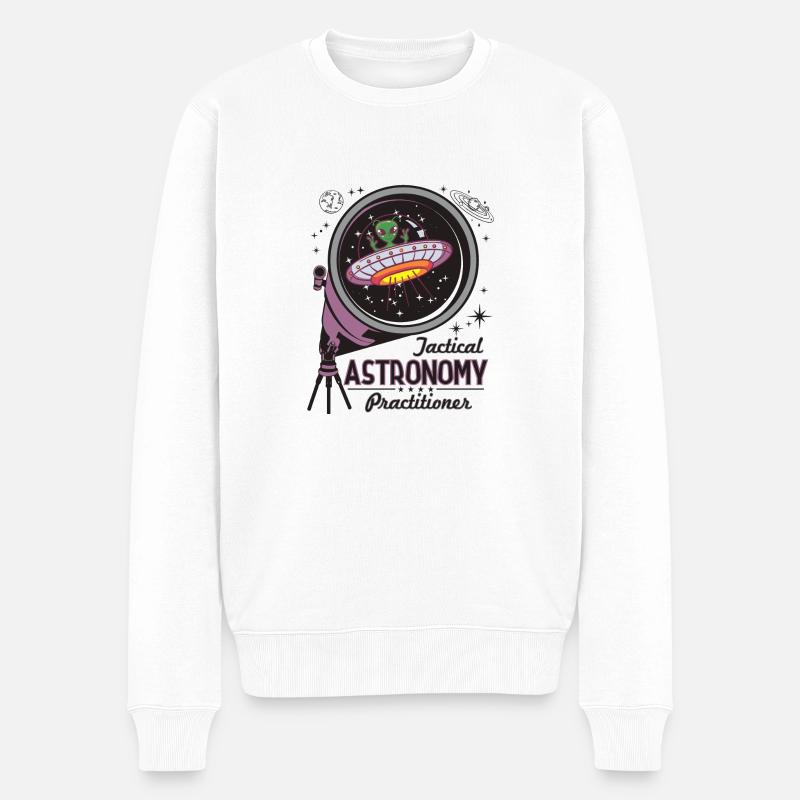Praticien en astronomie tactique - Pull Premium bio Homme - blanc