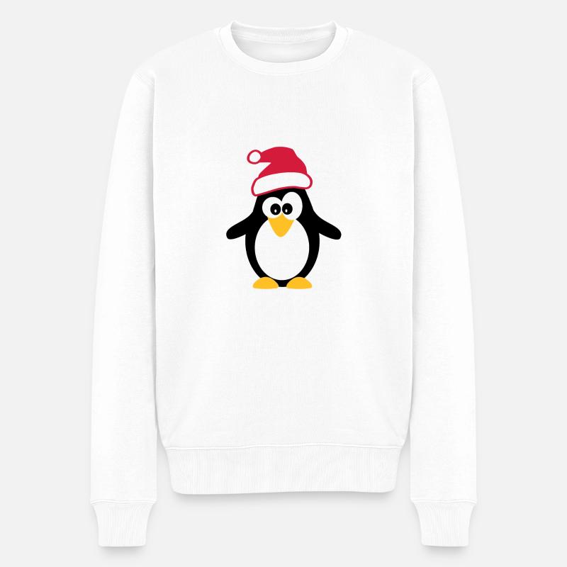 Pingouin de Noël - Pull Premium bio Homme - blanc