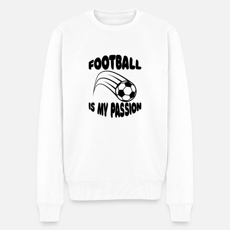 Fußballmannschaft Fußballdesign Fußballspieler - Männer Premium Bio Pullover - Weiß