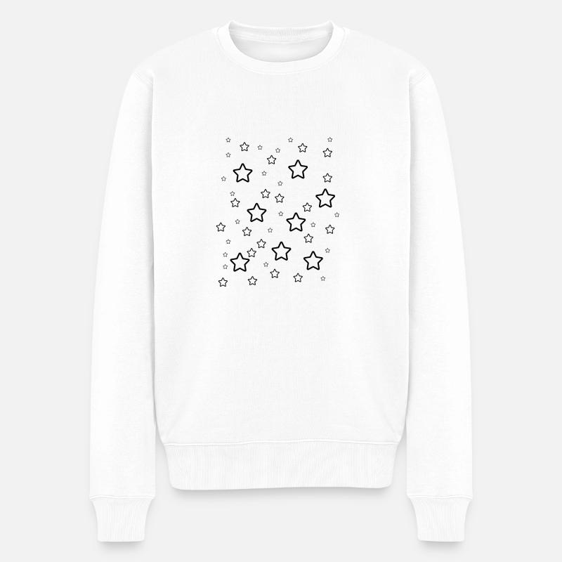 Etoiles noires - Pull Premium bio Homme - blanc