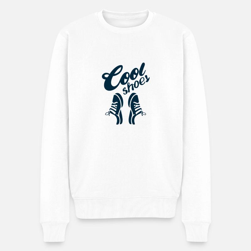 COOLE SCHUHE - Männer Premium Bio Pullover - Weiß