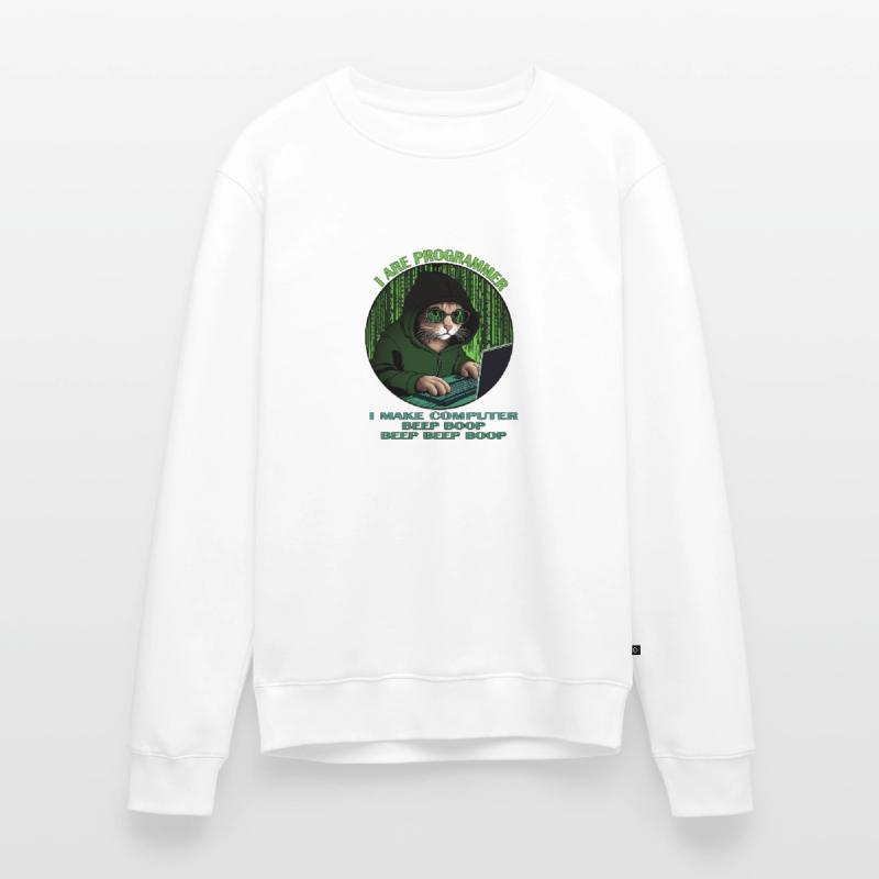 Je suis programmeur, vert, programmateur chat Pull Premium bio Homme