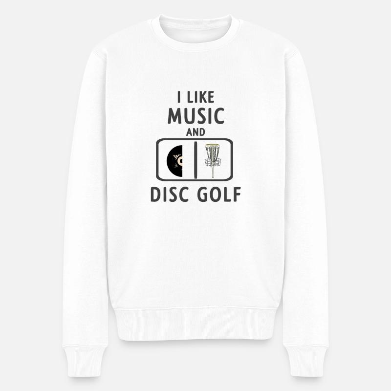 Discgolf - Männer Premium Bio Pullover - Weiß