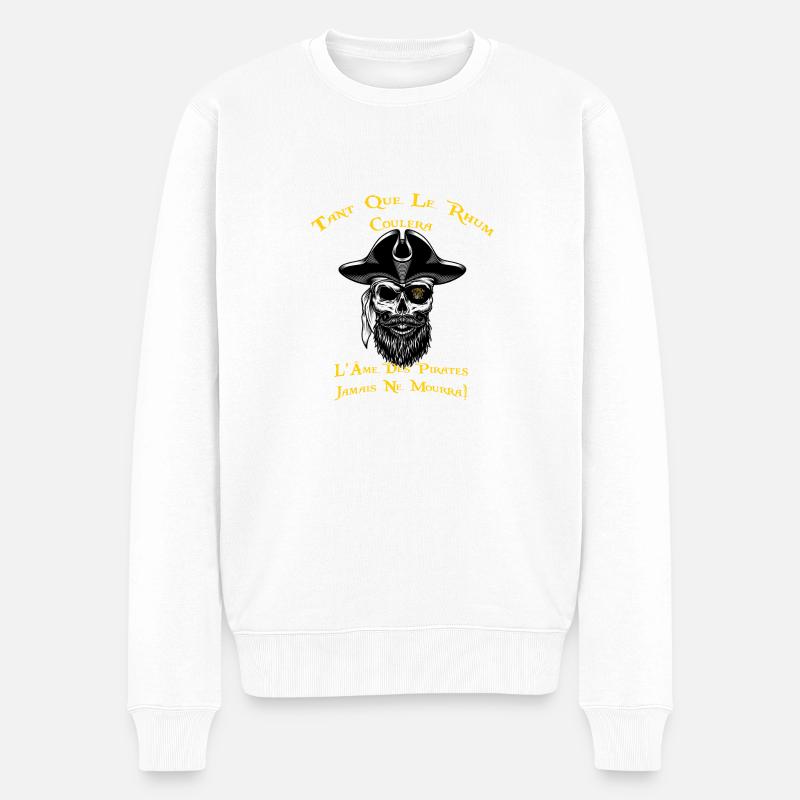 Pirate version Foncé - Pull Premium bio Homme - blanc