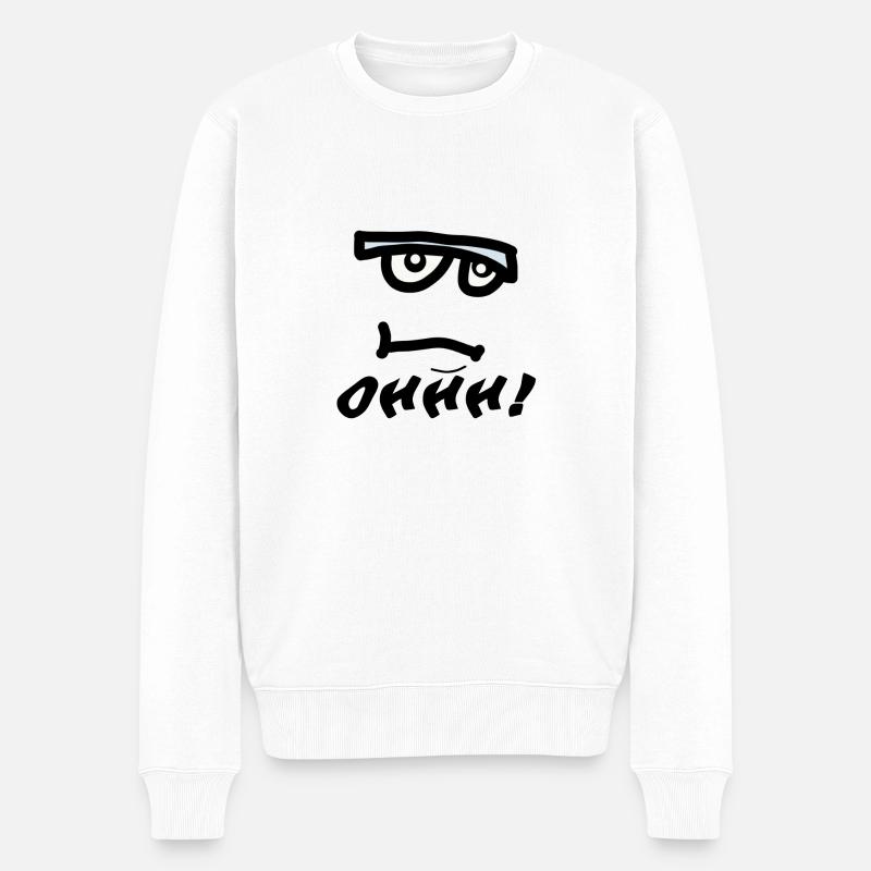 Ohhh - Männer Premium Bio Pullover - Weiß