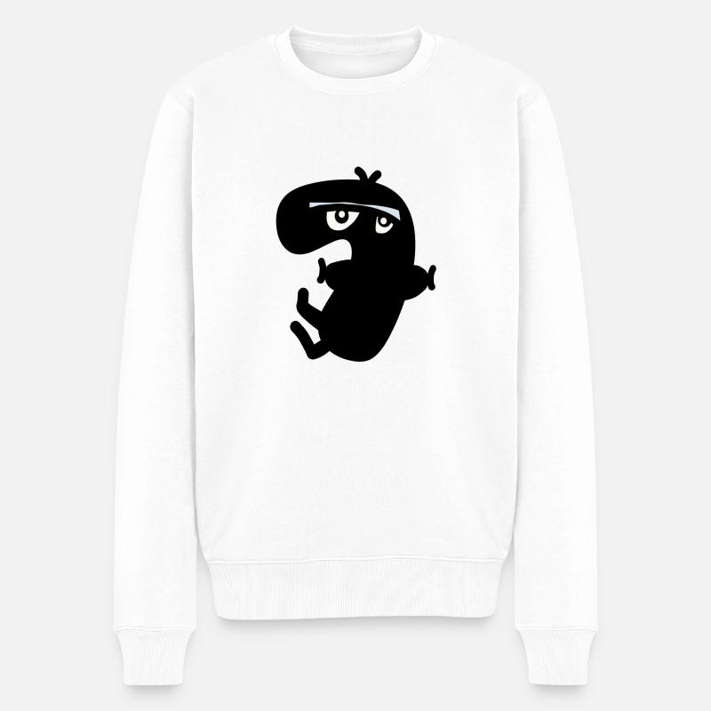 Sieben - Männer Premium Bio Pullover - Weiß