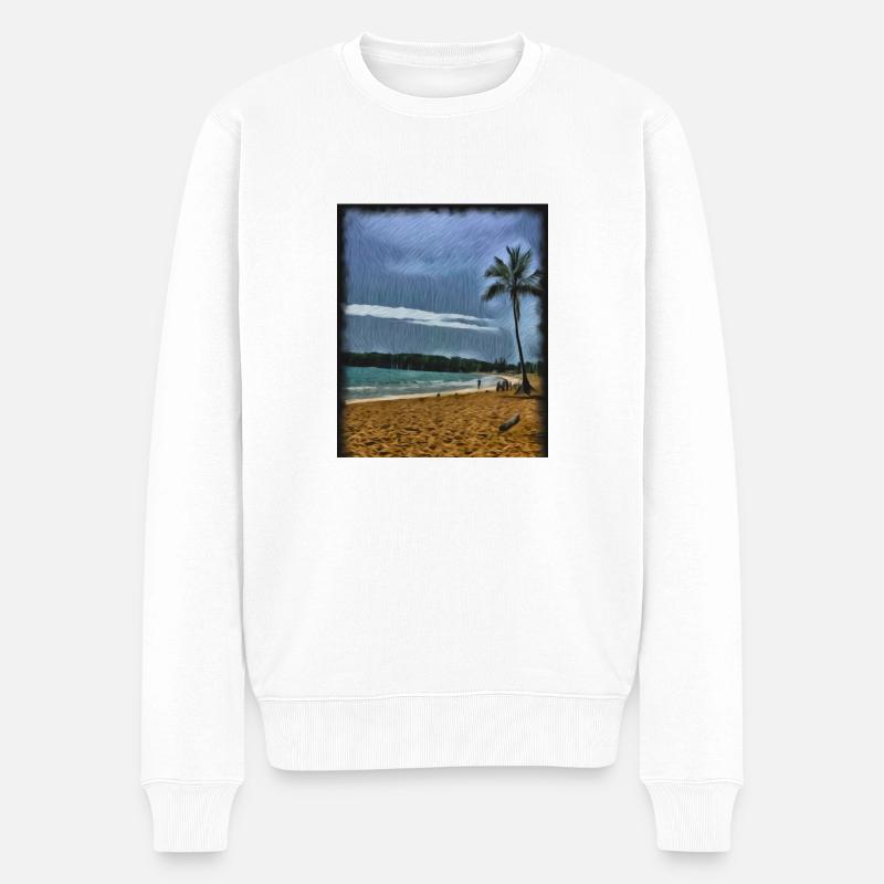 Entspannung - Männer Premium Bio Pullover - Weiß