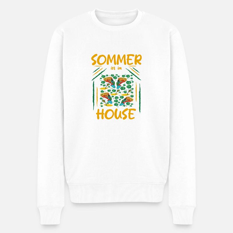 Été - Pull Premium bio Homme - blanc
