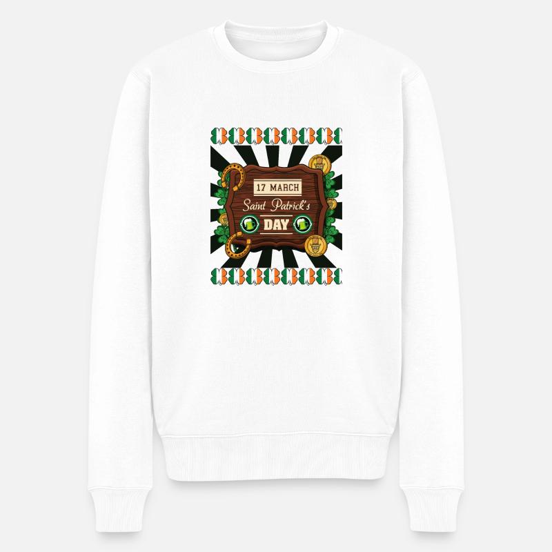 Fête de la Saint-Patrick 2 - Pull Premium bio Homme - blanc