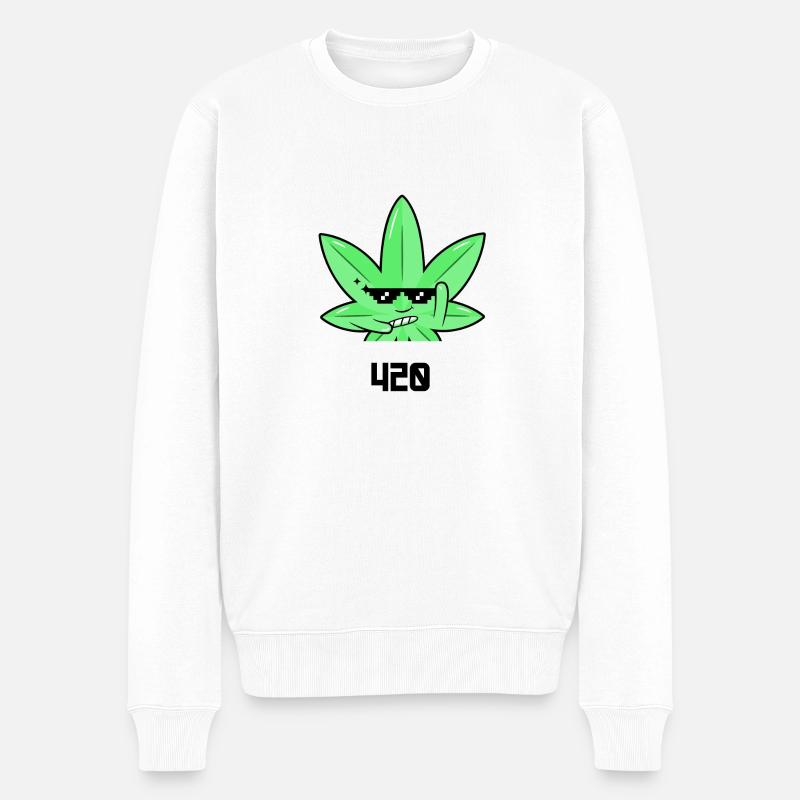 420 - Pull Premium bio Homme - blanc