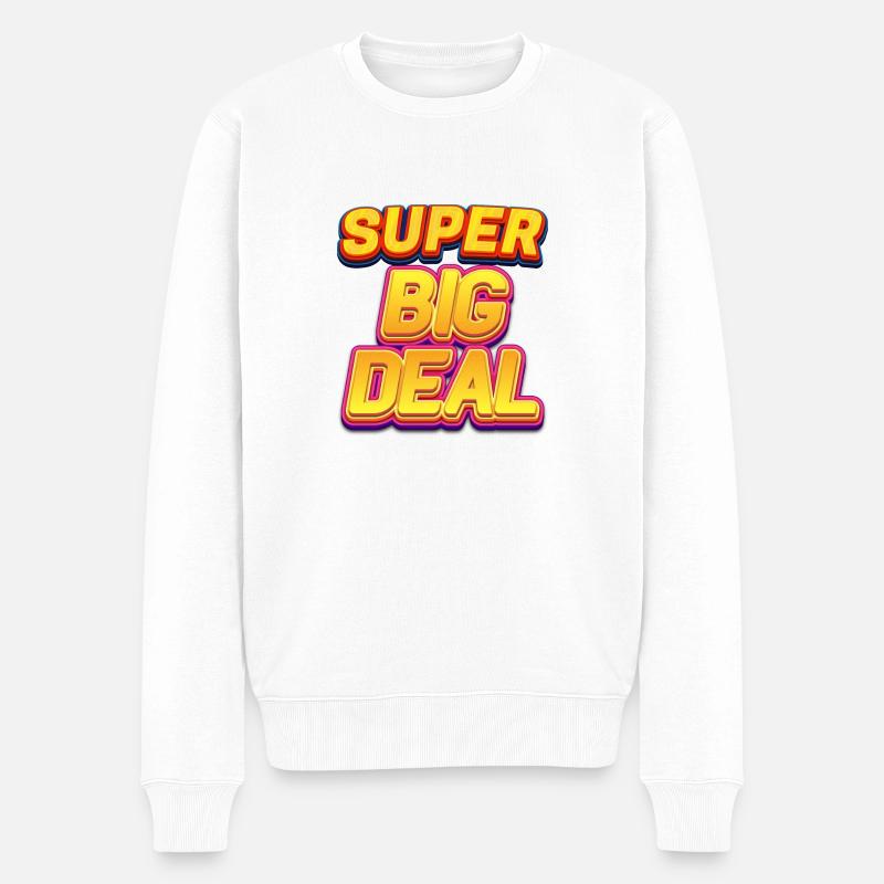Super große Sache - Männer Premium Bio Pullover - Weiß