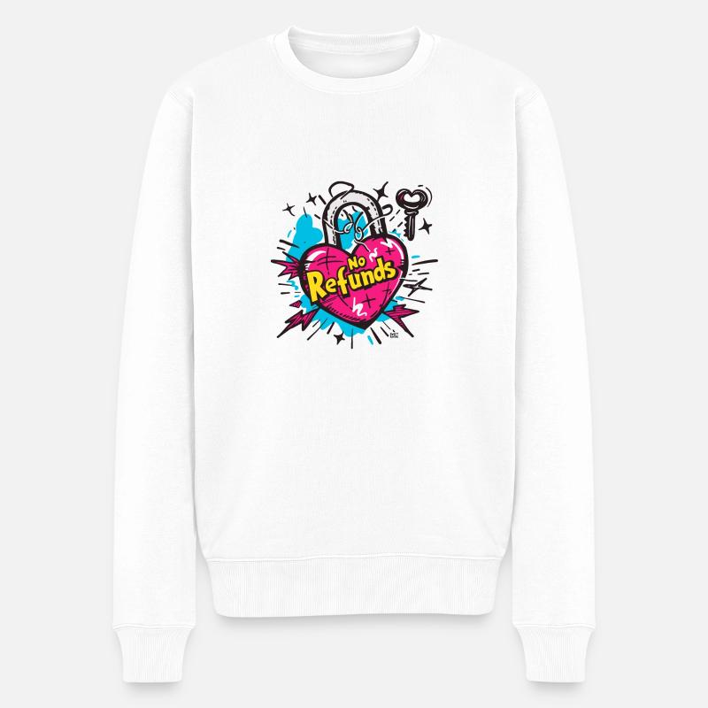 Chroniken der eingesperrten Liebe - Männer Premium Bio Pullover - Weiß