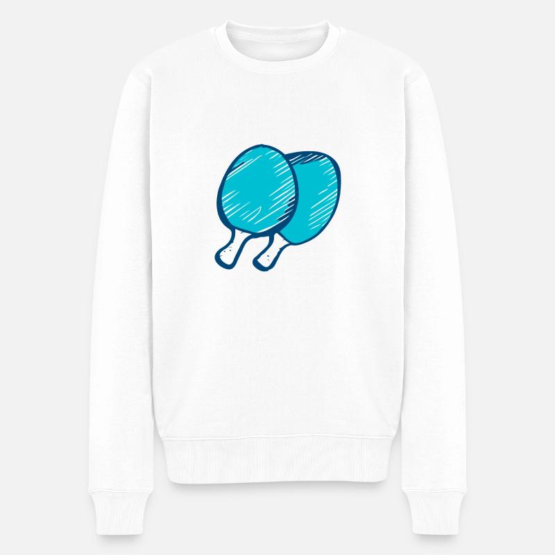 Raquettes de ping-pong - Pull Premium bio Homme - blanc