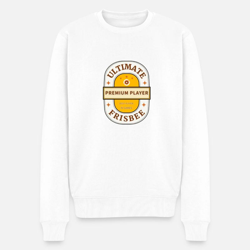 ULTI 19B - Männer Premium Bio Pullover - Weiß