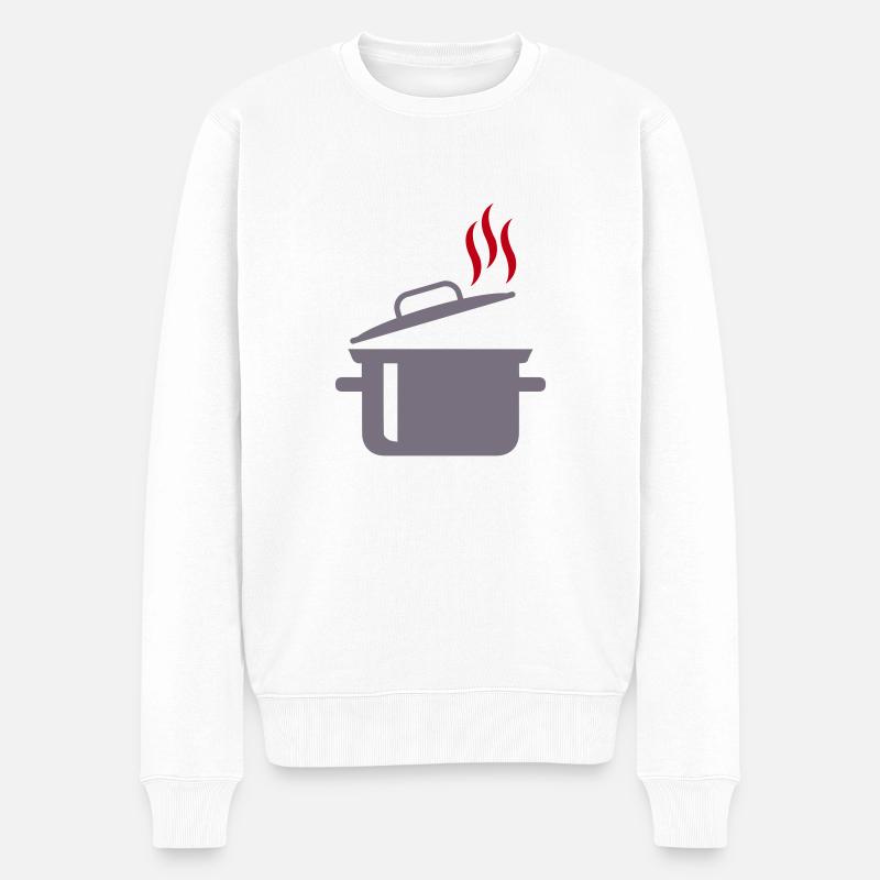kochtopf - Männer Premium Bio Pullover - Weiß