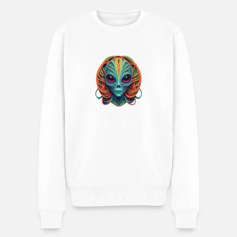 Alien - Männer Premium Bio Pullover - Weiß