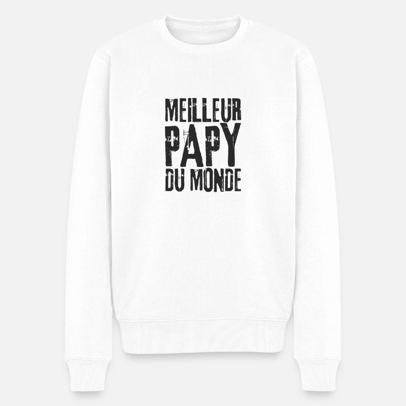 Meilleur papy du monde ! - Pull Premium bio Homme - blanc